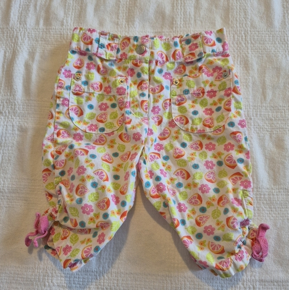 Hanna Andersson girls size 80 or 18-24 months cropped pants VGUC